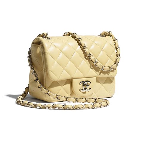 chanel classic new mini flap bag|Mini classic handbag, Lambskin & gold.